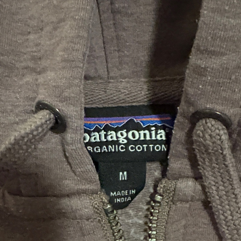 Purple Patagonia Zip-Up Hoodie with Hood and Pockets - Picture 2 of 3